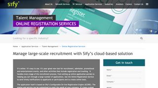 
                            8. Online Registration Software & Tool | Sify Technologies