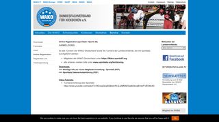 
                            1. Online-Registration (sportdata / Sports ID) - WAKO Bundesverband