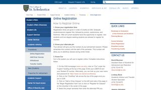 
                            9. Online Registration - The College of St. Scholastica