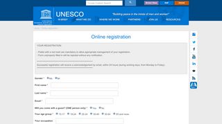 
                            8. Online registration - Unesco