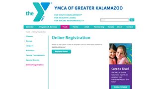 
                            6. Online Registration : YMCA of Greater Kalamazoo