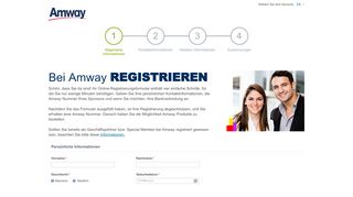 
                            10. Online-Registrierung - Start | Amway