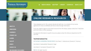 
                            11. Online Research Resources | Thomas Jefferson School of Law