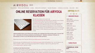 
                            1. Online reservation für AIRYOGA Klassen | AIRYOGA Zürich