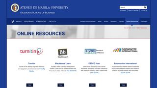 
                            4. Online Resources | Ateneo Graduate School of Business