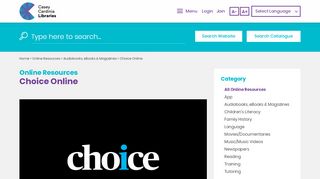 
                            12. Online Resources - Choice Online - Casey Cardinia Libraries
