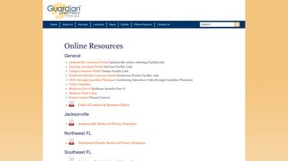 
                            10. Online Resources | Guardian Florida Partners - Guardian Pharmacy of ...