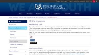 
                            9. Online resources - University of South Alabama