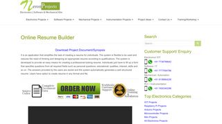 
                            11. Online Resume Builder Project - Nevonprojects
