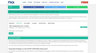 
                            12. Online RPF Constable Mock Test 2019 Free Mock Test Series - FliQi