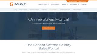 
                            5. Online Sales Portal | Solidify | CPQ and B2B eCommerce Software