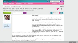 
                            4. Online Schulung Lynis Nail Academy - Erfahrung / Fazit ...