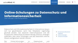 
                            5. Online-Schulungen Datenschutz & Informationssicherheit | activeMind ...