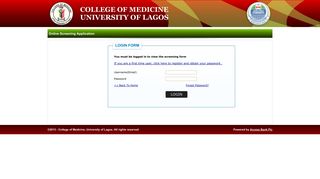 
                            6. Online Screening Application - College of Medicine - Unilag
