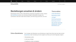 
                            3. Online Self Service - Einkaufshilfe - Apple (DE)