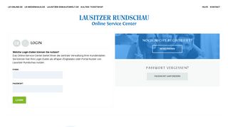 
                            6. Online Service Center der Lausitzer Rundschau - Login