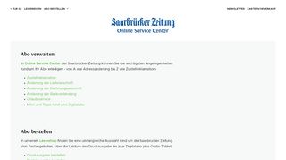 
                            7. Online Service Center der Saarbrücker Zeitung - Kundenangebote