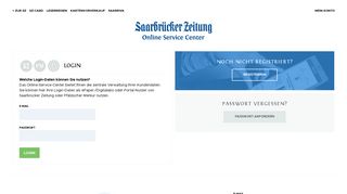 
                            3. Online Service Center der Saarbrücker Zeitung - Login