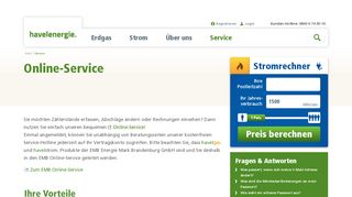 
                            13. Online Service - EMB - Ihr Energiepartner - havelenergie - EMB
