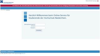 
                            4. Online-Service für Studierende - Hochschule Niederrhein