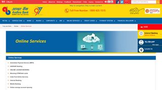 
                            4. Online Services - Andhra Bank