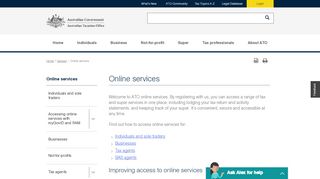 
                            7. Online services | Australian Taxation Office