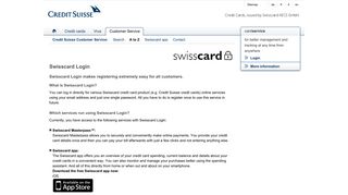 
                            4. Online services - Customer Service | Credit Suisse credit cards