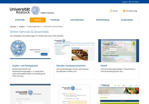 
                            4. Online-Services & Downloads - Universität Rostock