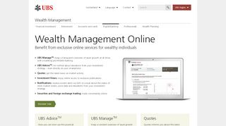 
                            9. Online Services, even for Wealth Management | UBS Switzerland