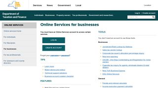 
                            10. Online Services for businesses - Department of Taxation and Finance