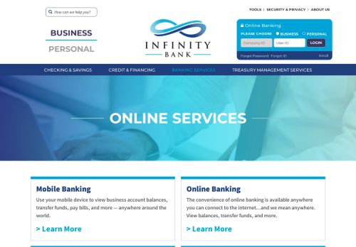 
                            6. Online Services | Infinity Bank | Santa Ana, CA - Irvine, CA - ...