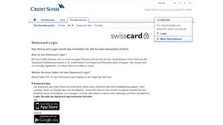 
                            9. Online Services – Kundencenter | Credit Suisse Viva Kreditkarte