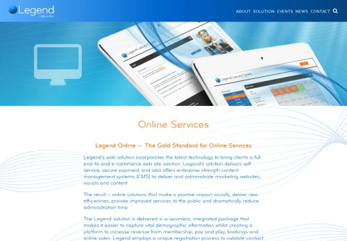 
                            8. Online Services | [Leisure Management] | Legend