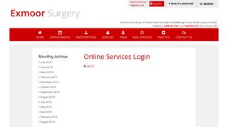 
                            10. Online Services Login | Exmoor Surgery