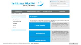 
                            10. Online-Services - Login - Sanitätshaus Aktuell AG