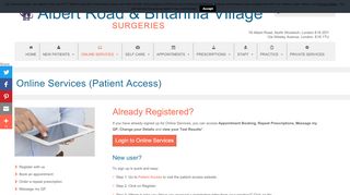 
                            6. Online Services (Patient Access) - Albert Road and Britannia Village ...