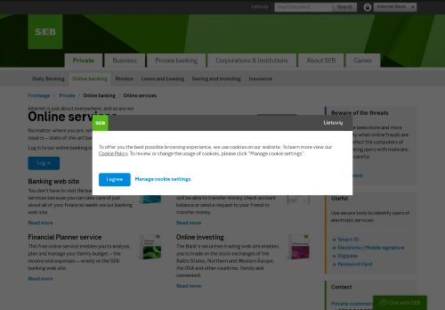 
                            8. Online services | SEB