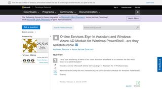 
                            2. Online Services Sign-In Assistant and Windows Azure AD Module for ...