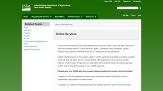 
                            12. Online Services - USDA Farm Service Agency