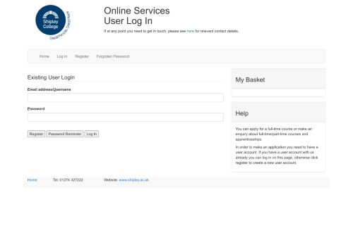 
                            4. Online Services User Log In - Shipley College - Online ...