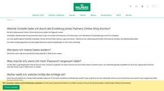
                            2. Online Shop Konto - Vorteile und Funktionen - Palmers Textil AG - jetzt ...