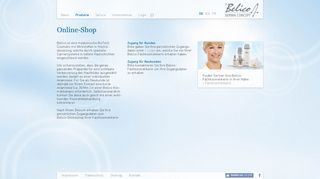 
                            4. Online-Shop » Medizinische BioTech Kosmetik | Belico Derma Concept