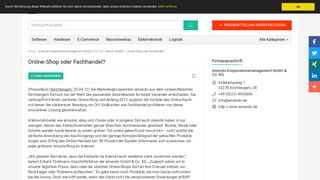 
                            5. Online-Shop oder Fachhandel? - emendo Kooperationsmanagement ...