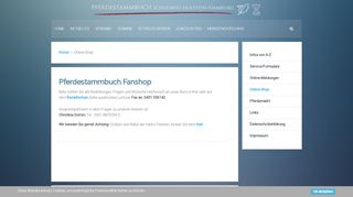
                            7. Online-Shop - Pferdestammbuch Schleswig-Holstein/Hamburg