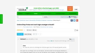 
                            8. Online-Shop Preise erst nach login anzeigen erlaubt? 2 Internetrecht ...
