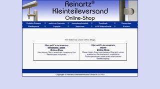 
                            1. Online-Shop Reinartz Kleinteileversand