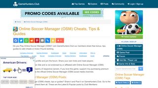 
                            13. Online Soccer Manager (OSM) Cheats, Tips & Guides - GameHunters ...