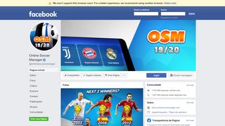 
                            3. Online Soccer Manager - Página inicial | Facebook