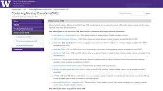 
                            9. Online Sources of CNE - Continuing Nursing Education (CNE ...