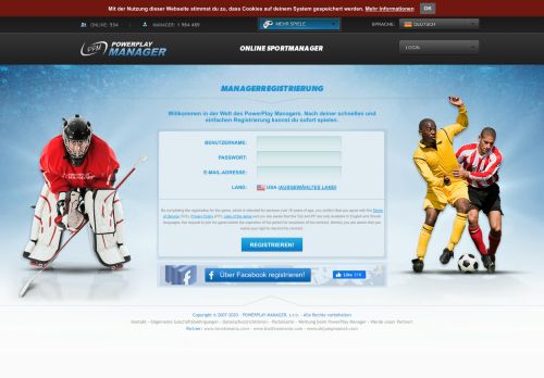 
                            6. Online Sportmanager - Registrierung - Powerplay Manager